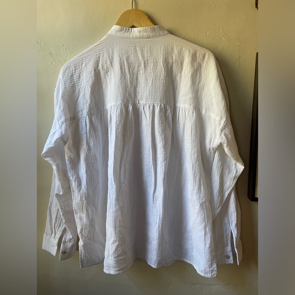 Eileen Fisher Organic Cotton Gauze Button Down Size Small - Picture 7 of 9